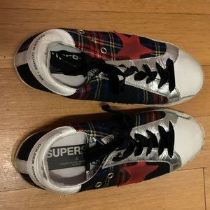 Golden Goose Superstar Plaid Sneakers
